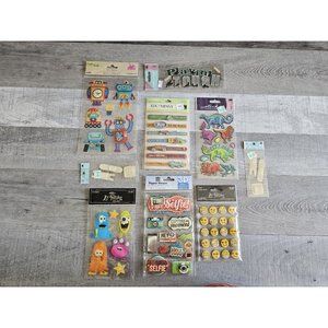 Sticker Lot - Boys Monsters Dino Robot Scrapbooking 3D Stickers Jolee's RARE #24